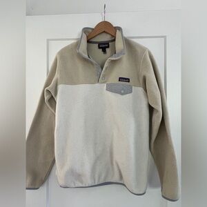 Patagonia synchilla Beige and Cream Fleece Pullover